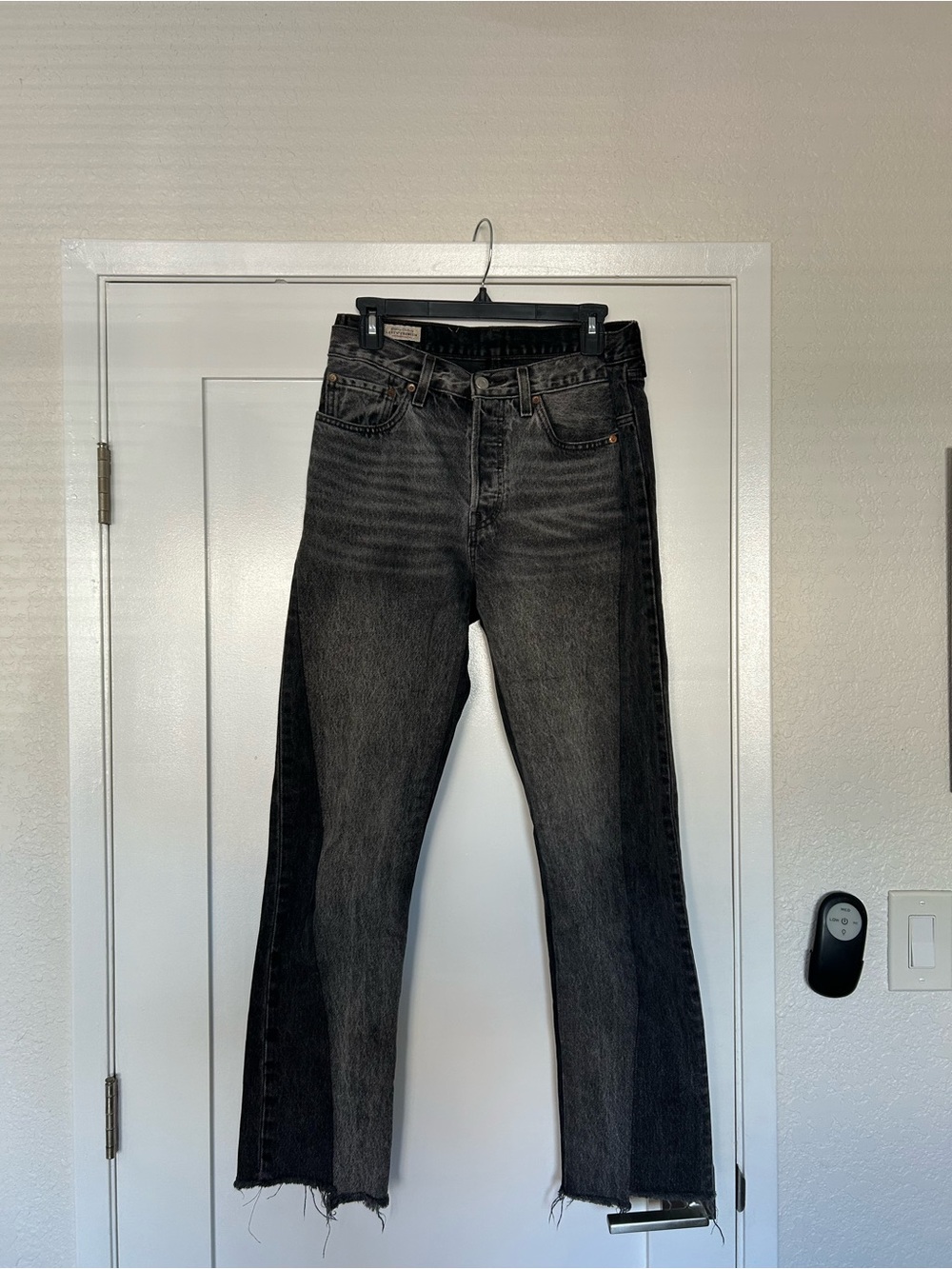 Levi's Washed Black Straight Jeans